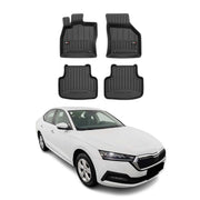 OMAC Premium Alfombrillas De Coche para Skoda Octavia 2020-2026 TPE Goma 4x