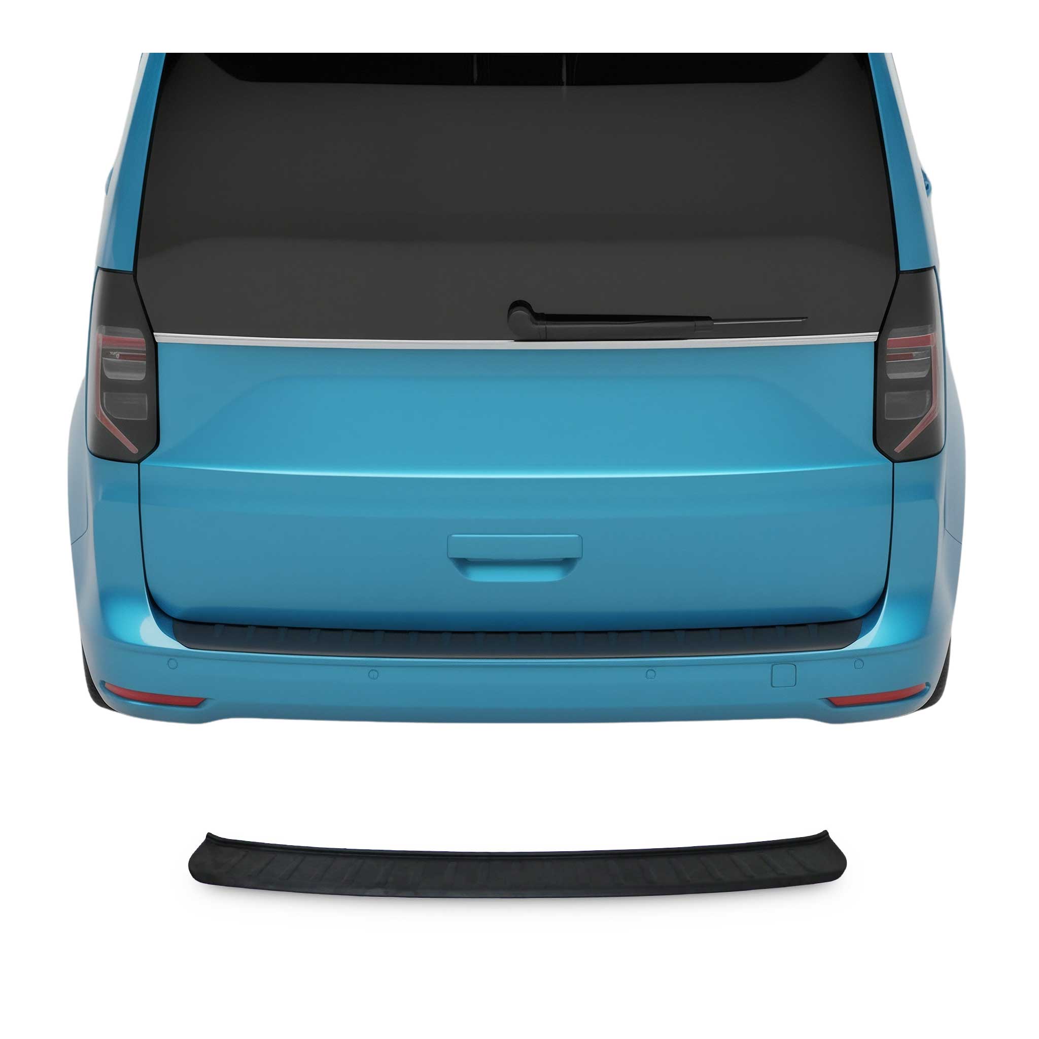 Protector de Parachoques Trasero para VW Caddy 2021-2022 Negro Mate ABS 1Pza