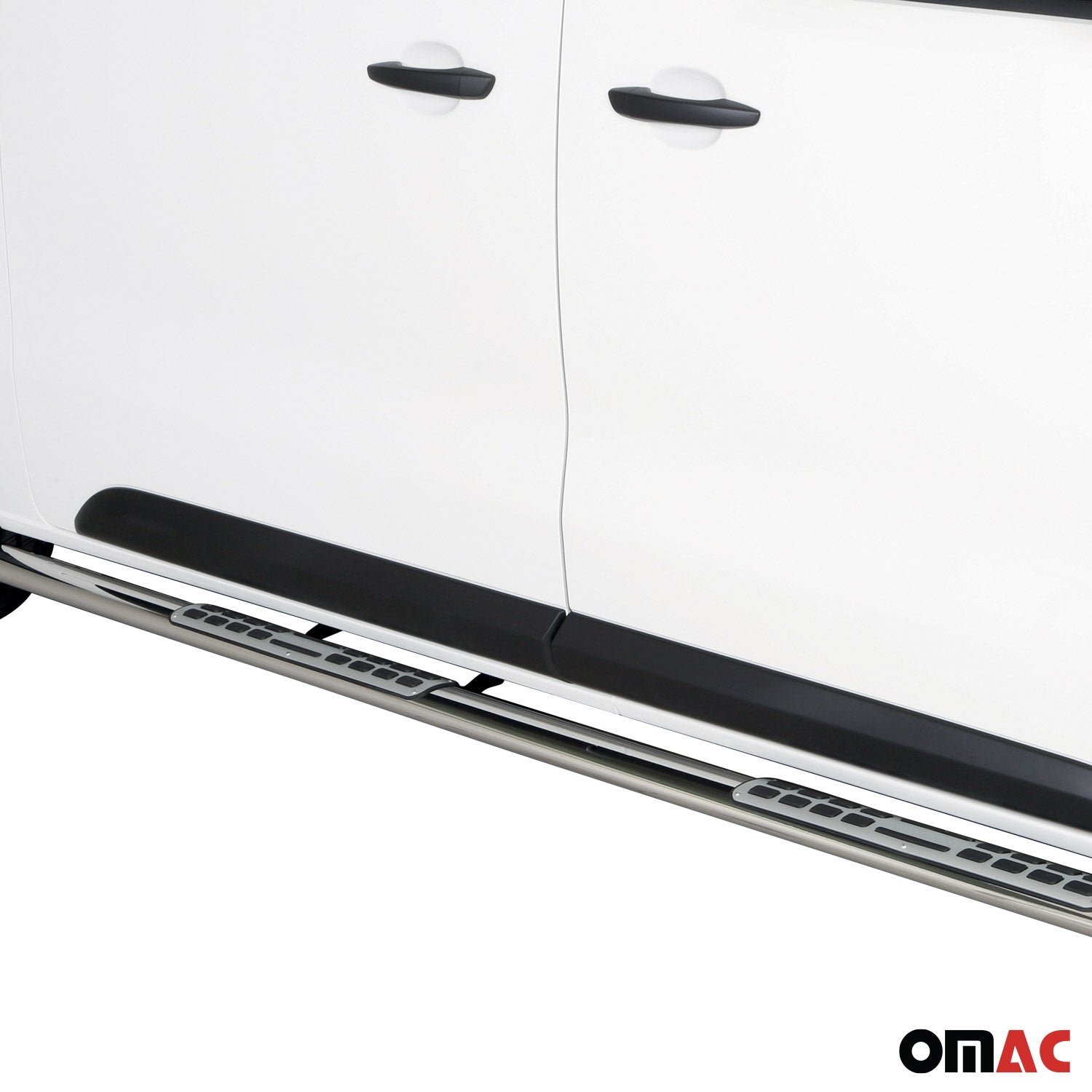 Par de Estribos Barras Laterales para Opel Vivaro 2019-2025 L2 Mitte Plata Acero