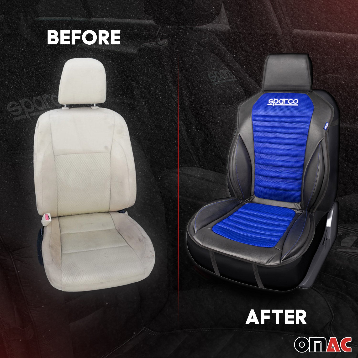 Sparco Funda de Asiento Universal Negro Azul Poliéster