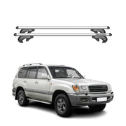 Menabo Barras de Techo Coche Barra para Toyota Land Cruiser J100 1998-2007 Gris