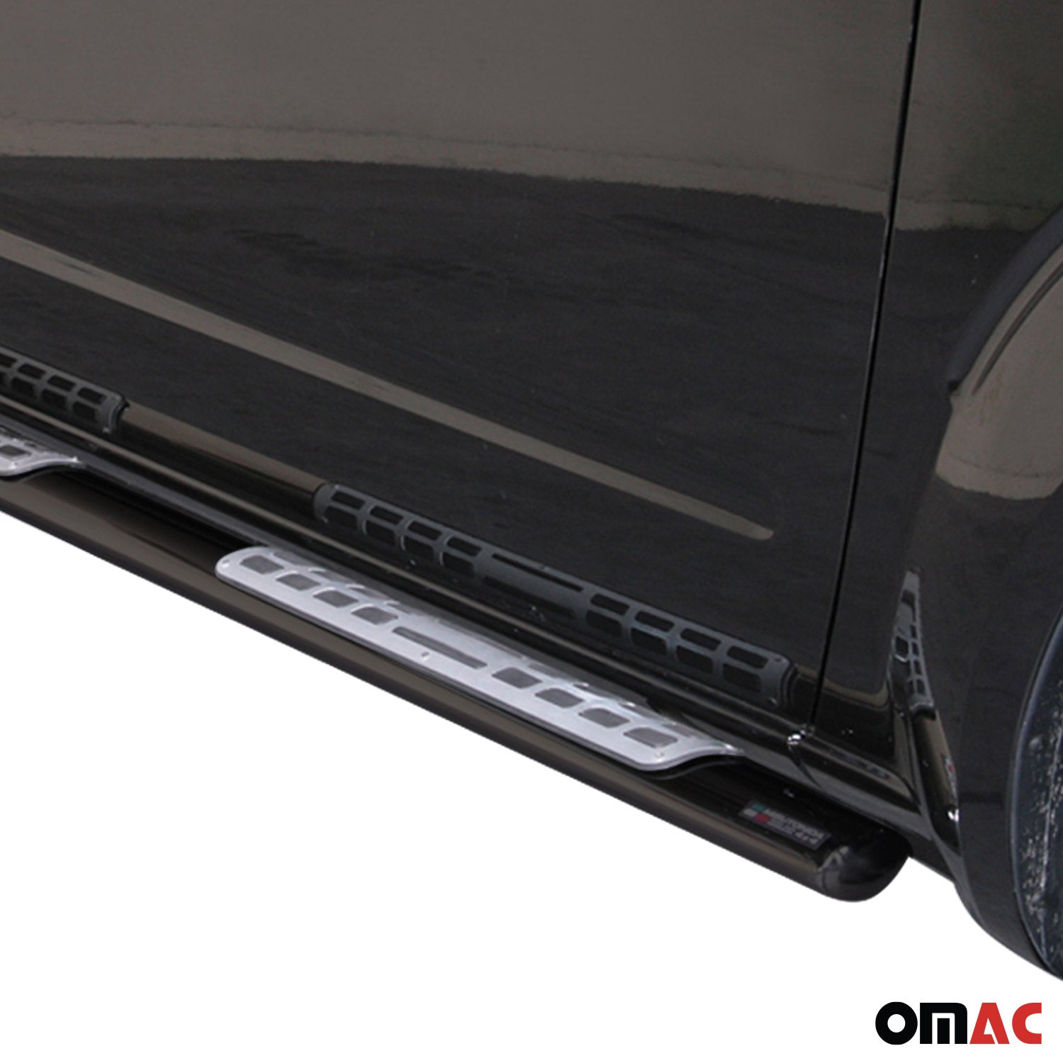 Par de Estribos Barras Laterales para Nissan Pathfinder 2010-2013 Negro Acero