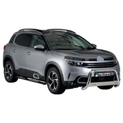 Par de Estribos Barras Laterales para Citroen C5 Aircross 2018-2022 Negro Acero