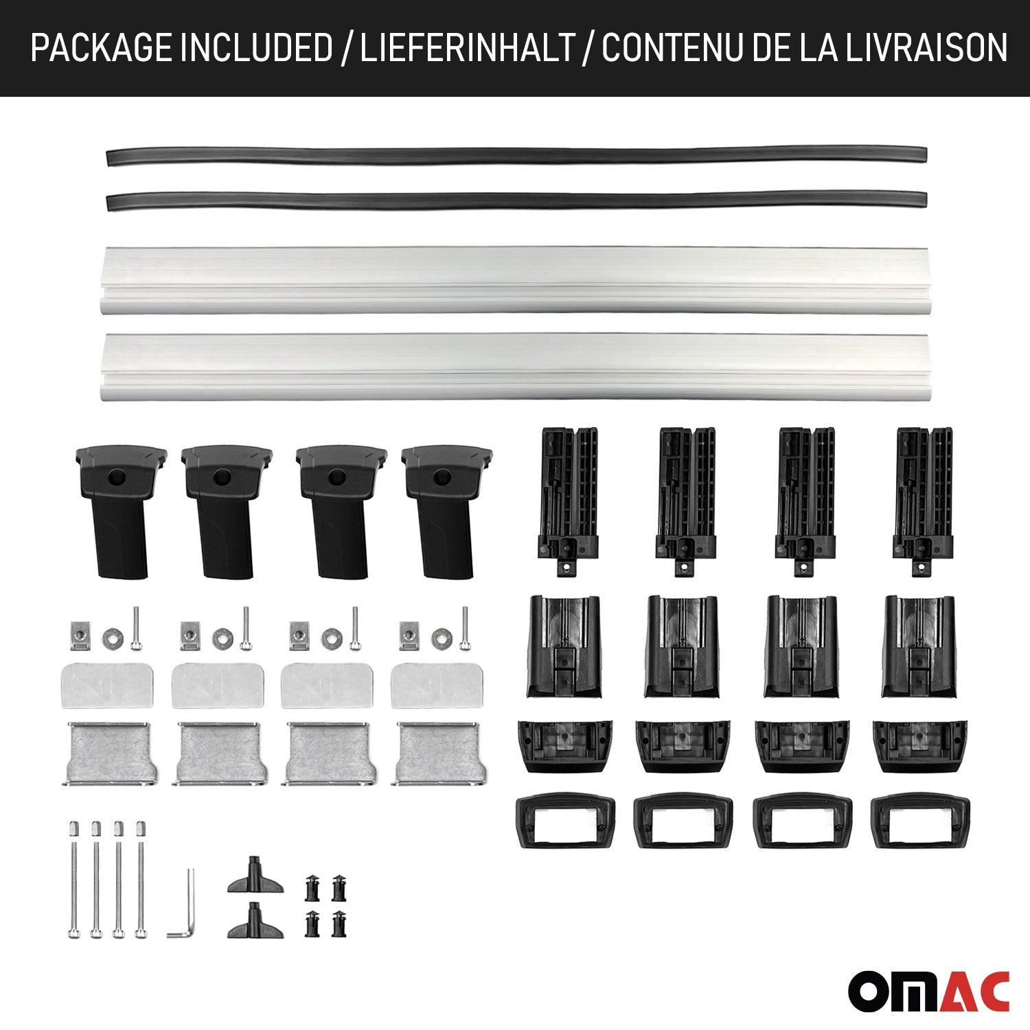 Portaequipajes Barras de Techo para BMW Serie 1 E87 2004-2011 Negro Alu 2x