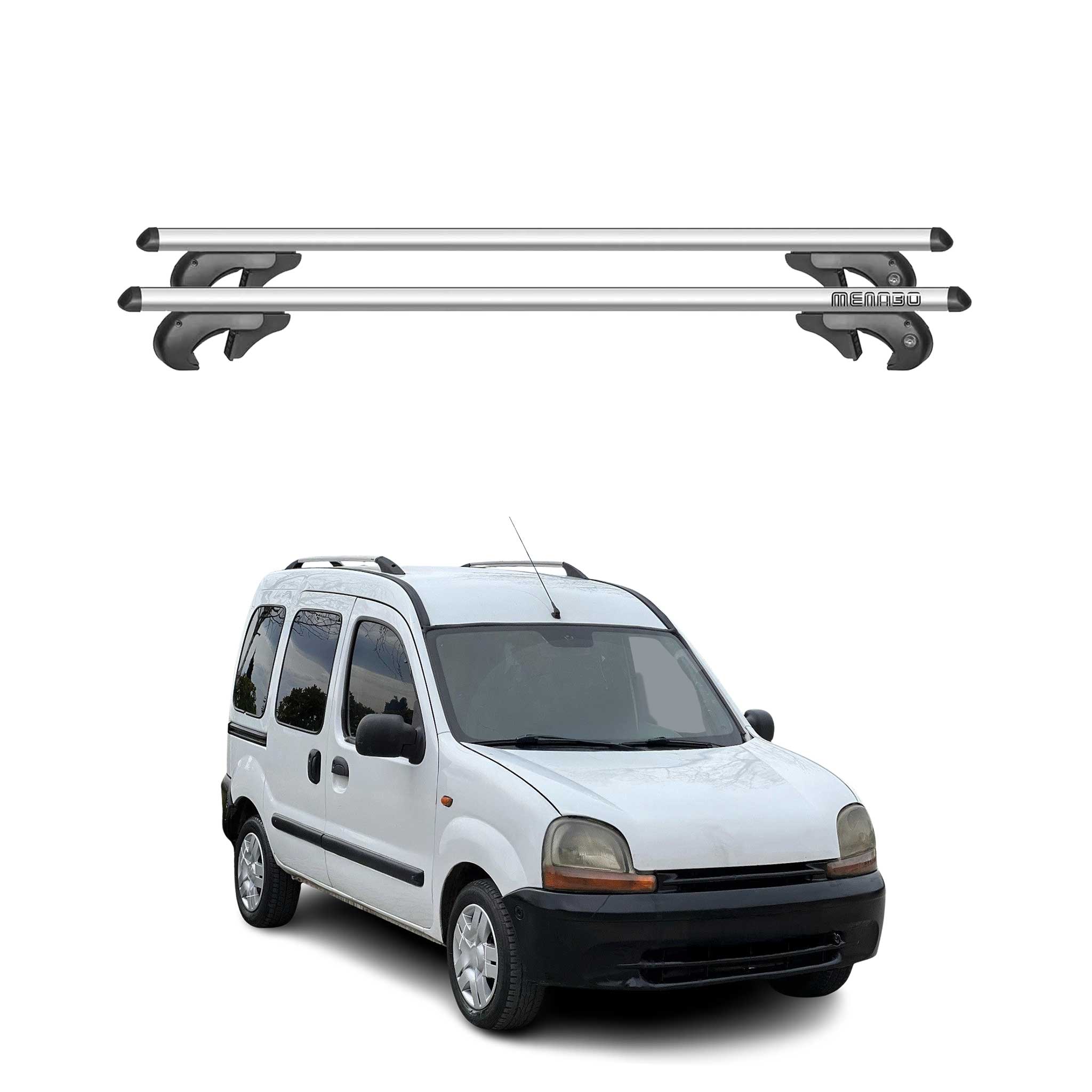 Menabo Barras de Techo Baca para Renault Kangoo Express 1998-2008 Gris Alu 2Pza