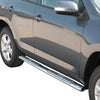 Par de Estribos Barras Laterales para Toyota RAV4 XA30 2009-2010 Plata Acero 2x