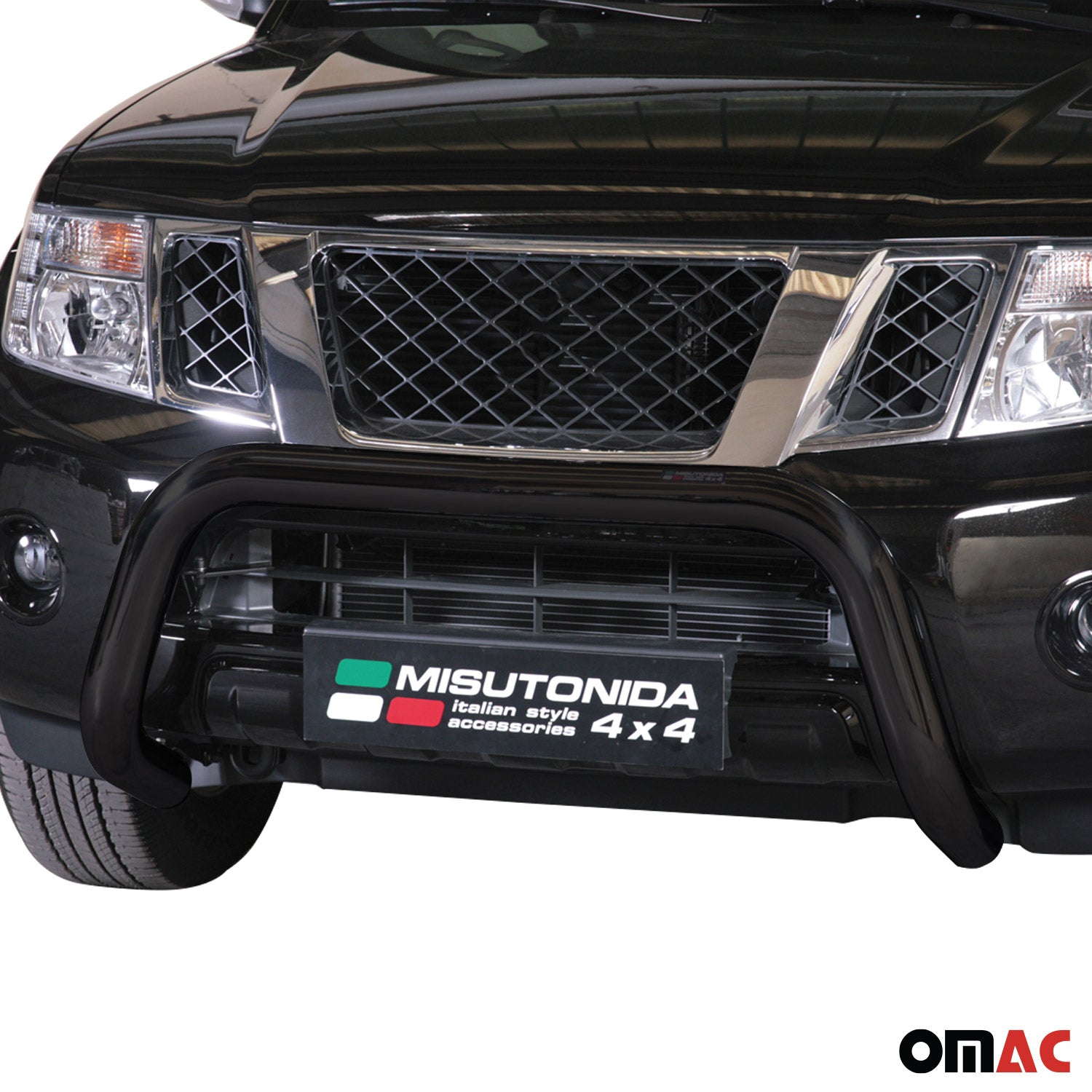 Bull Barra Frontal para Nissan Pathfinder 2010-2013 Negro Brillante Acero 1Pza