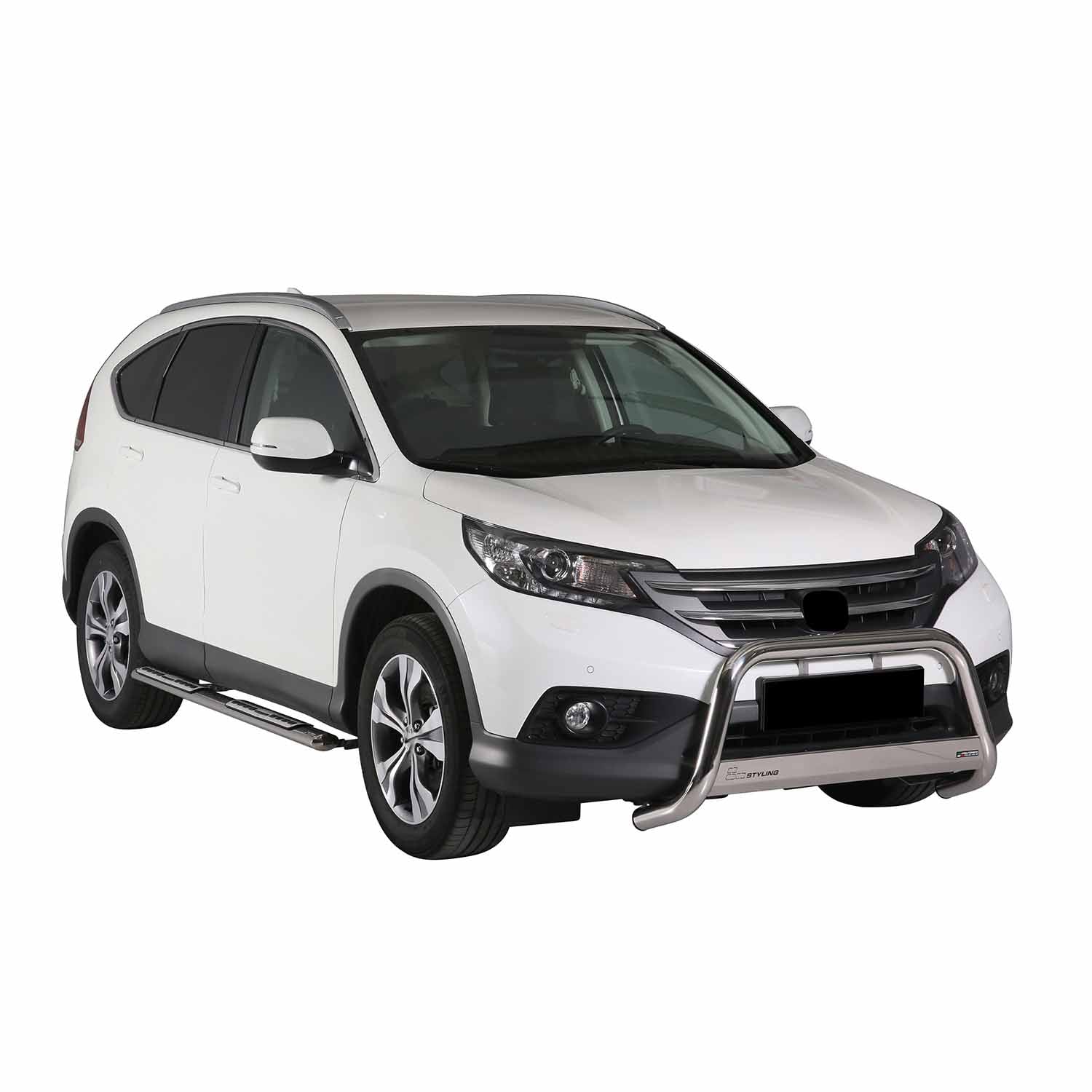 Par de Estribos Barras Laterales para Honda CR-V 2012-2015 Plata Acero 2x