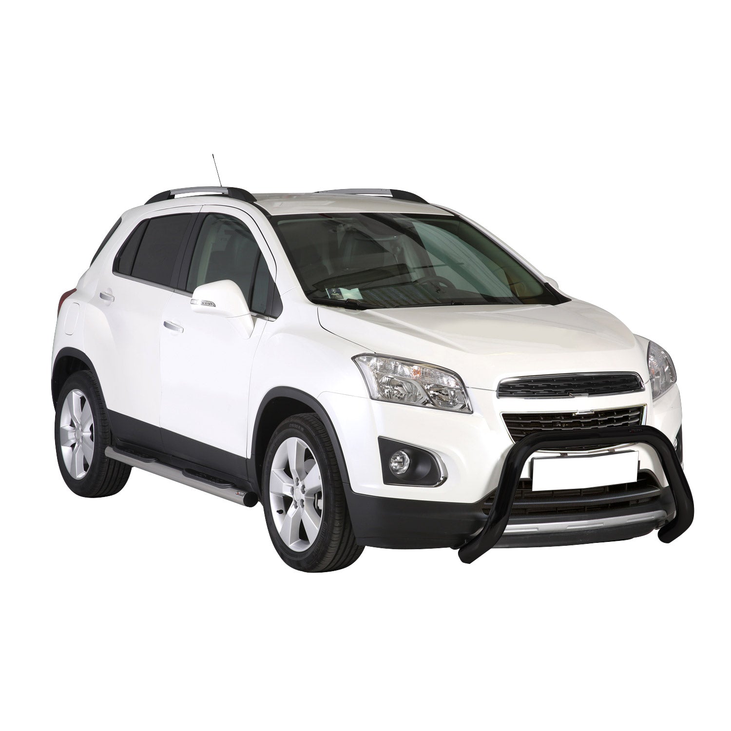 Bull Barra Frontal para Chevrolet Trax 2013-2016 Negro Brillante Acero