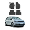 OMAC Premium Alfombrillas De Coche para VW Sharan 2010-2025 Negro TPE Goma 4Pza