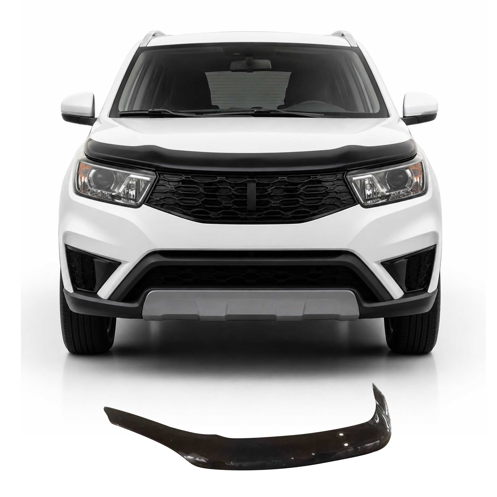 Deflector de Capó para Ssangyong Actyon 2013-2019 Oscuro Brillante Acrílico