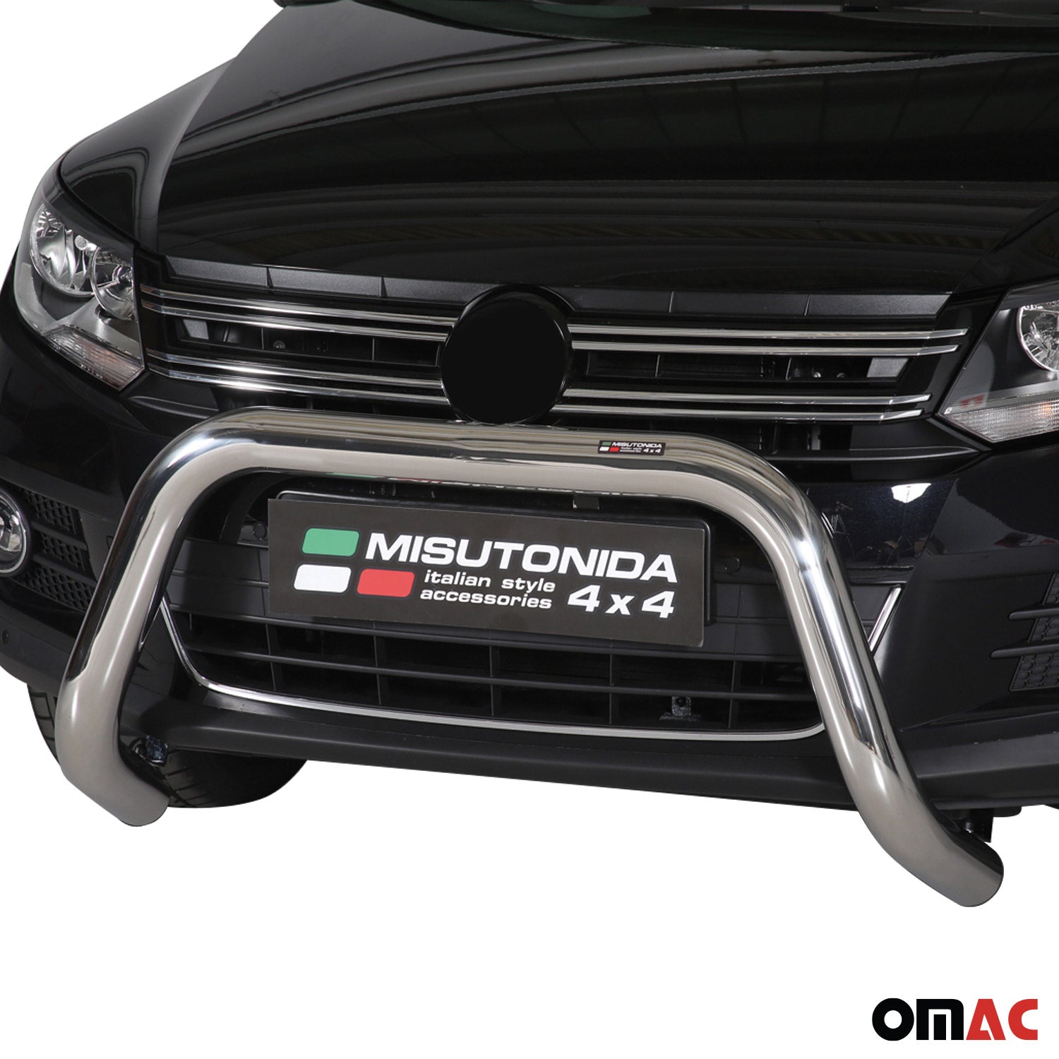 Bull Barra Frontal para VW Tiguan 2011-2015 Plata Acero 1Pza