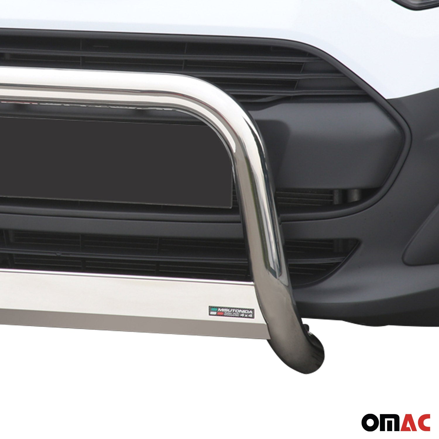 Bull Barra Frontal para Ford Transit Connect 2013-2018 Plata Brillante Acero