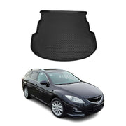 OMAC Bandeja Maletero Alfombrilla para Mazda 6 Familiar 2007-2012 Negro Goma TPE
