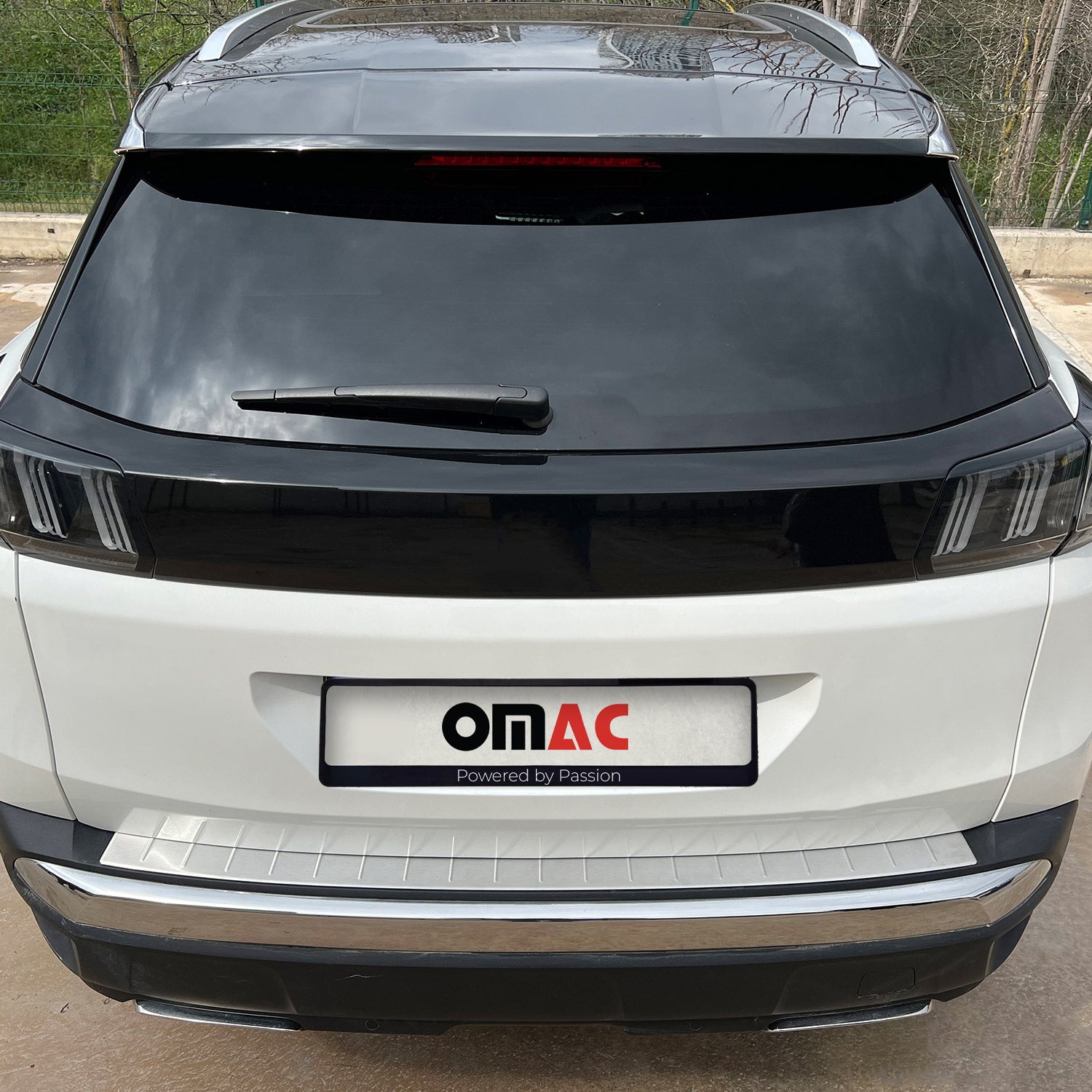 Protector de Parachoques Trasero para Peugeot 3008 2016-2025 Acero cepillado