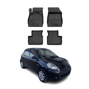 OMAC Premium Alfombrillas De Coche para Nissan Micra K13 2010-2016 TPE Goma 4x
