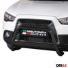 Bull Barra Frontal para Mitsubishi ASX 2010-2012 Negro Brillante Acero 1Pza