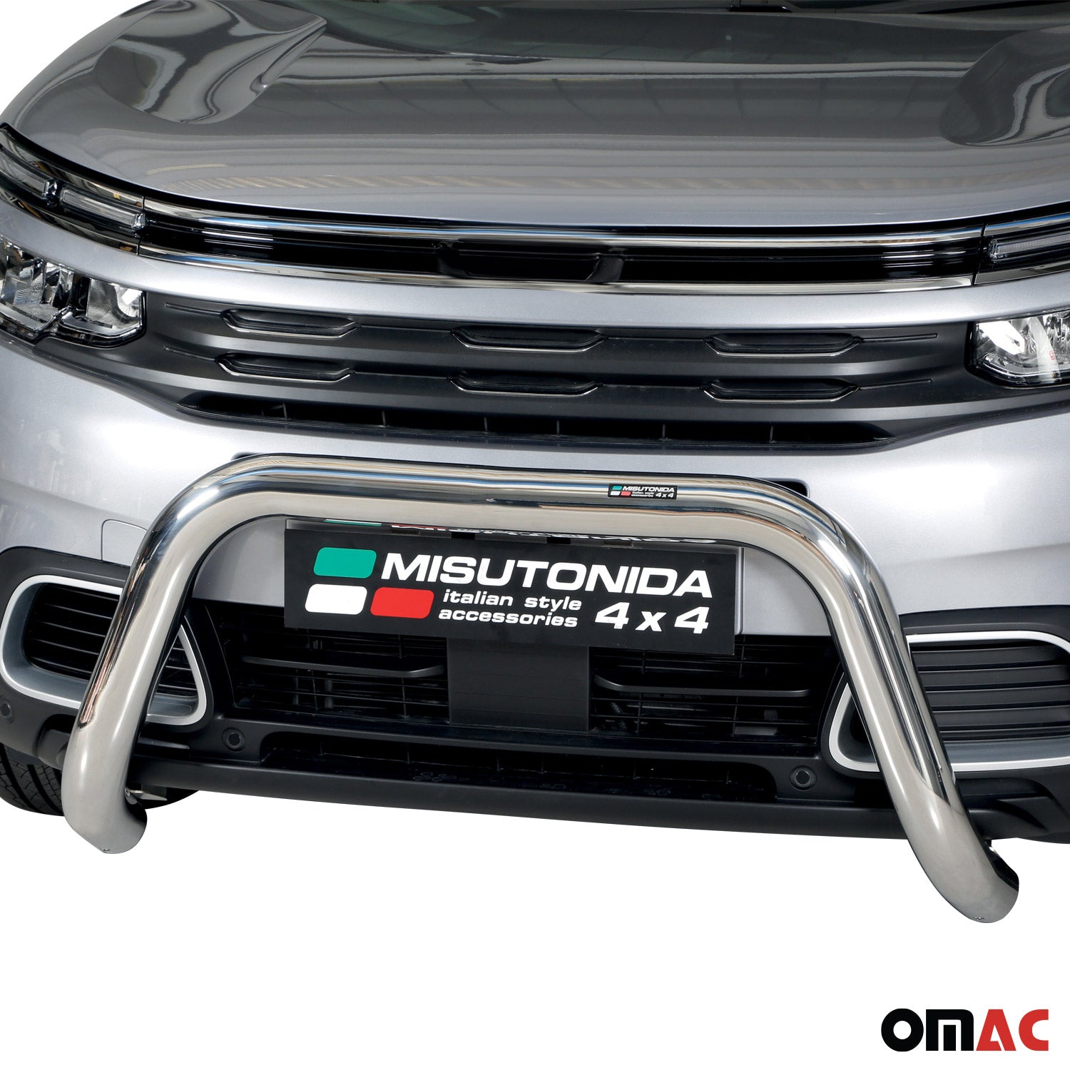 Bull Barra Frontal para Citroen C5 Aircross 2018-2022 Plata Brillante Acero