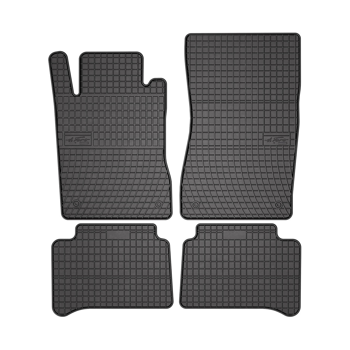 OMAC Alfombrillas De Coche para Mercedes E Class W211 2002-2009 Negro Goma 4Pza