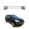 Menabo Barras Techo Coche Barra para Peugeot 4007 2007-2012 Gris Aluminio 2Pza