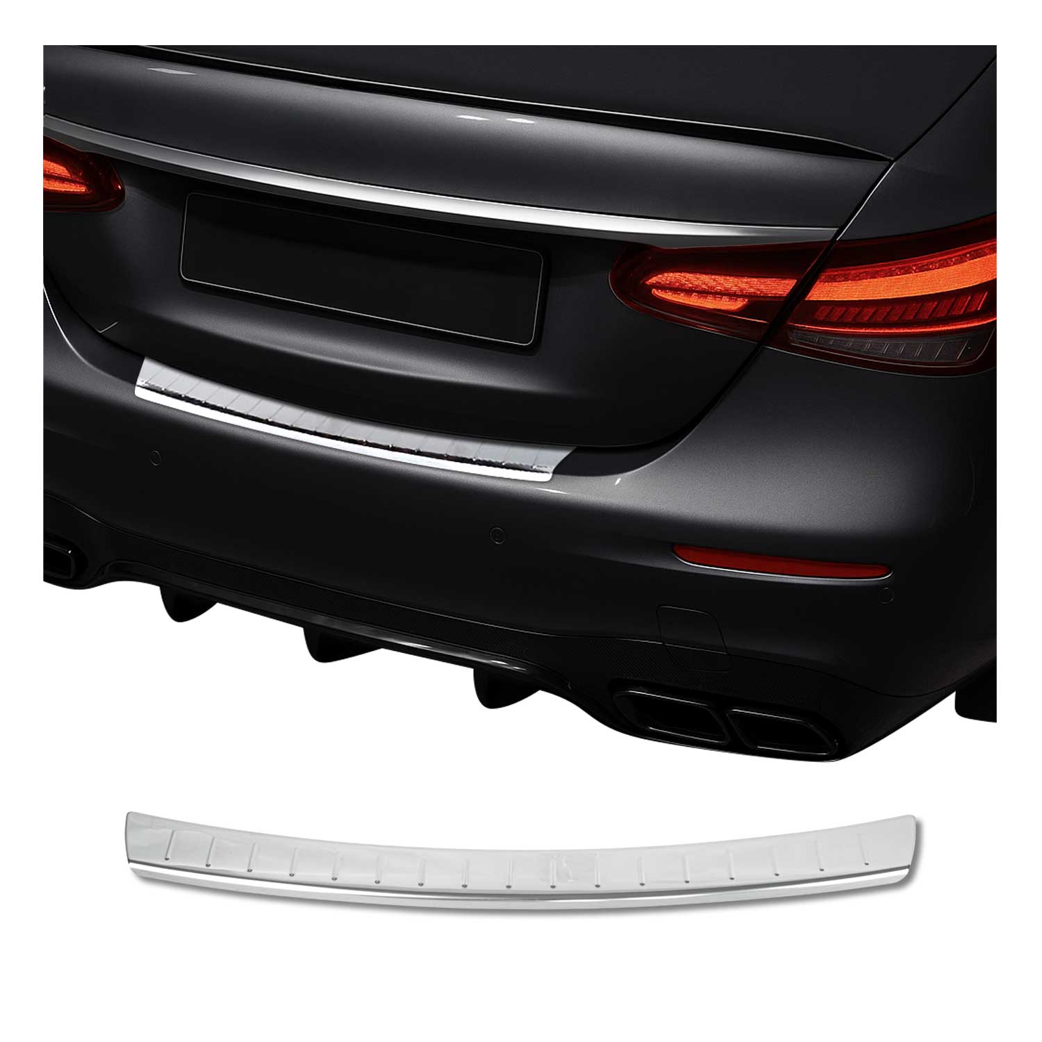 Protector Parachoques para Mercedes E Class Sedán W213 2017-2023 Plata Acero