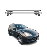 Menabo Barras de Techo Coche Barra para Porsche Cayenne 92A 2011-2017 Gris Alu
