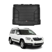 OMAC Premium Bandeja Maletero Alfombrilla para Skoda Yeti 2009-2017 Negro TPE