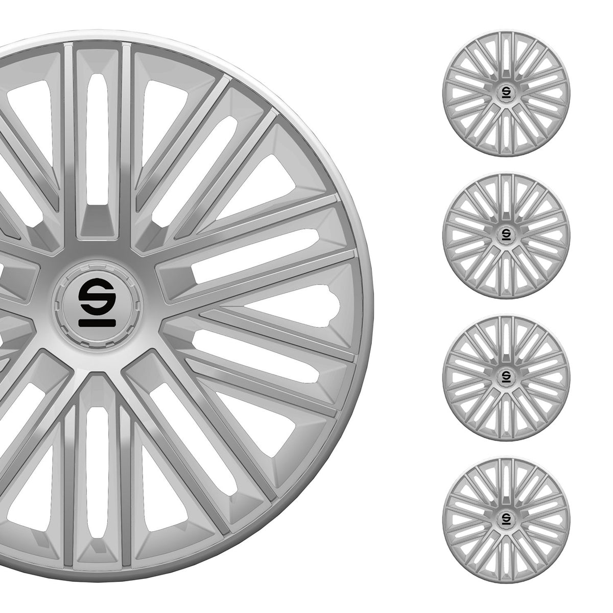 Sparco Bergamo Tapacubos 15 Pulgadas Universal Plata ABS Plástico