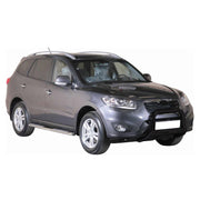 Bull Barra Frontal para Hyundai Santa Fe 2009-2012 Negro Brillante Acero