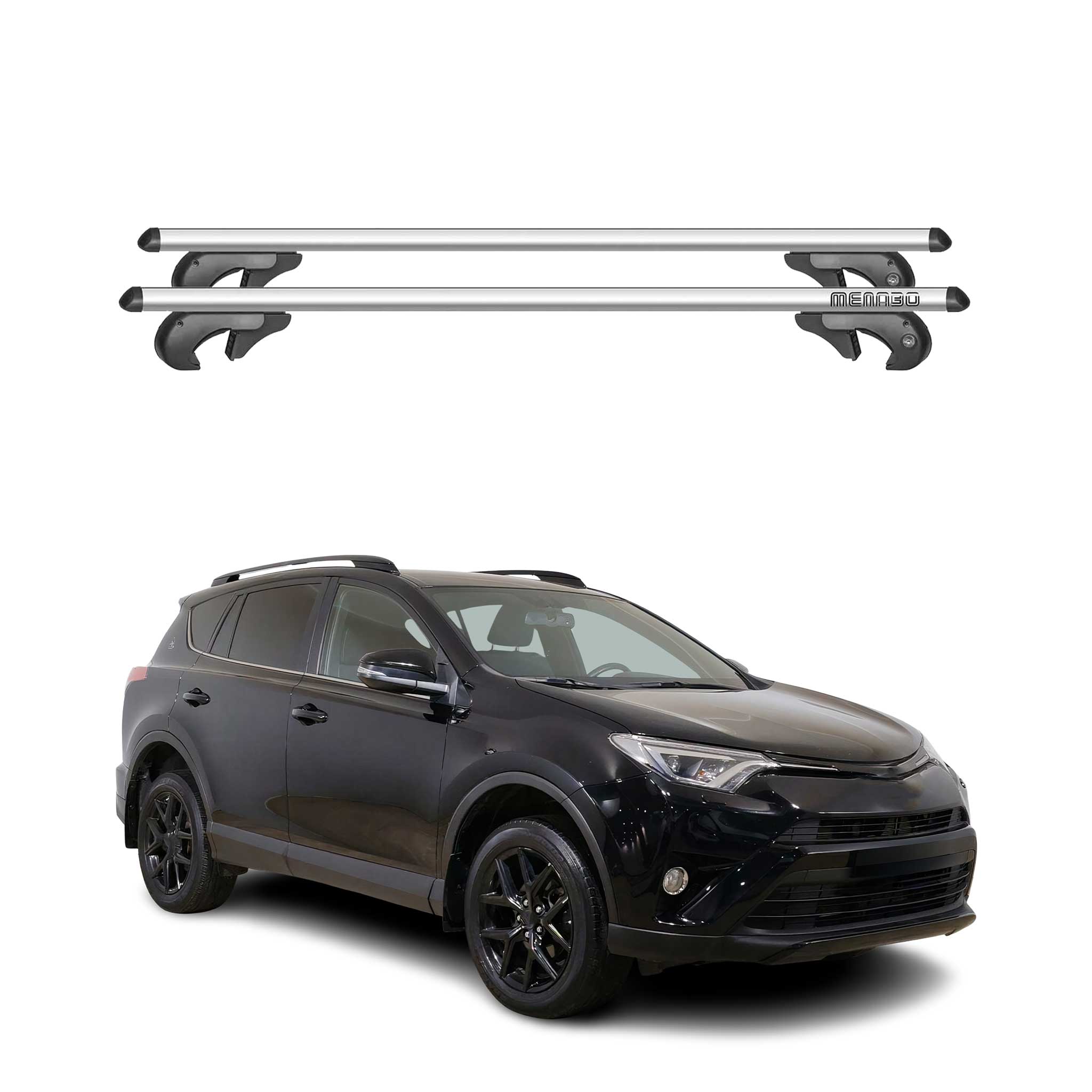 Menabo Barras de Techo Baca para Toyota RAV4 XA50 2018-2025 Gris Aluminio 2Pza