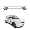 Menabo Barras de Techo Baca para Chevrolet Corsa 1993-2010 Gris Aluminio 2Pza