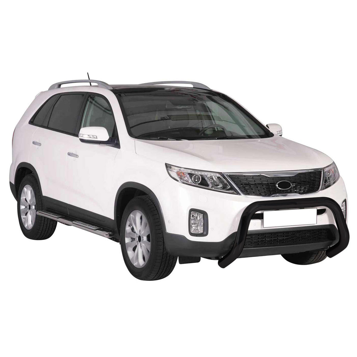 Bull Barra Frontal para Kia Sorento 2012-2015 Negro Brillante Acero 1Pza