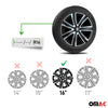 Sparco Palermo Tapacubos 16" pulgadas Universal Negro Plata ABS Plástico