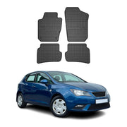 OMAC Alfombrillas De Coche para Seat Ibiza 2008-2017 Negro Goma 4Pza