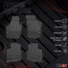OMAC Premium Alfombrillas De Coche para Seat Toledo 2012-2018 Negro TPE Goma 4x