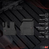 OMAC Premium Alfombrillas De Coche para Mercedes Actros MP4 2011-2019 Goma 2x