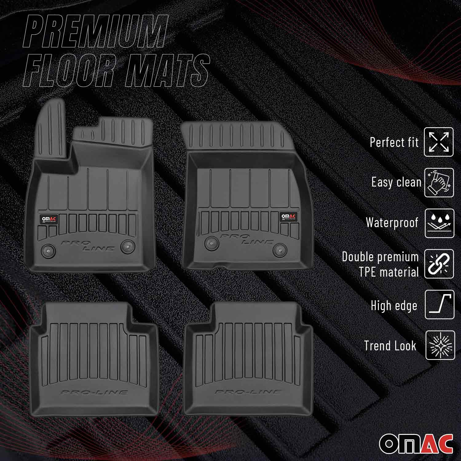 OMAC Premium Alfombrillas De Coche para Ford Focus alle 2018-2025 TPE Goma 4x