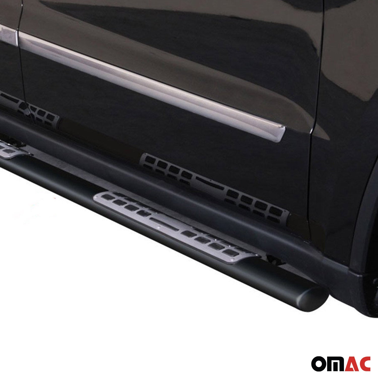 Par de Estribos Barras Laterales para Jeep Grand Cherokee 2010-2013 Negro Acero