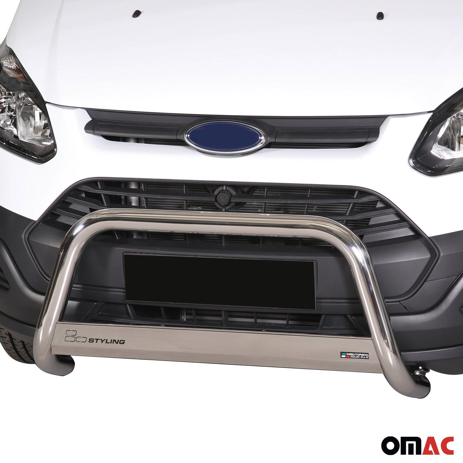 Bull Barra Frontal para Ford Transit Custom L1 - L2 2012-2017 Plata Acero