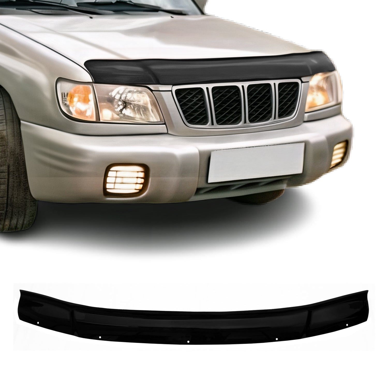 Deflector de Capó para Subaru Forester SF 1997-2002 Oscuro Brillante Acrílico