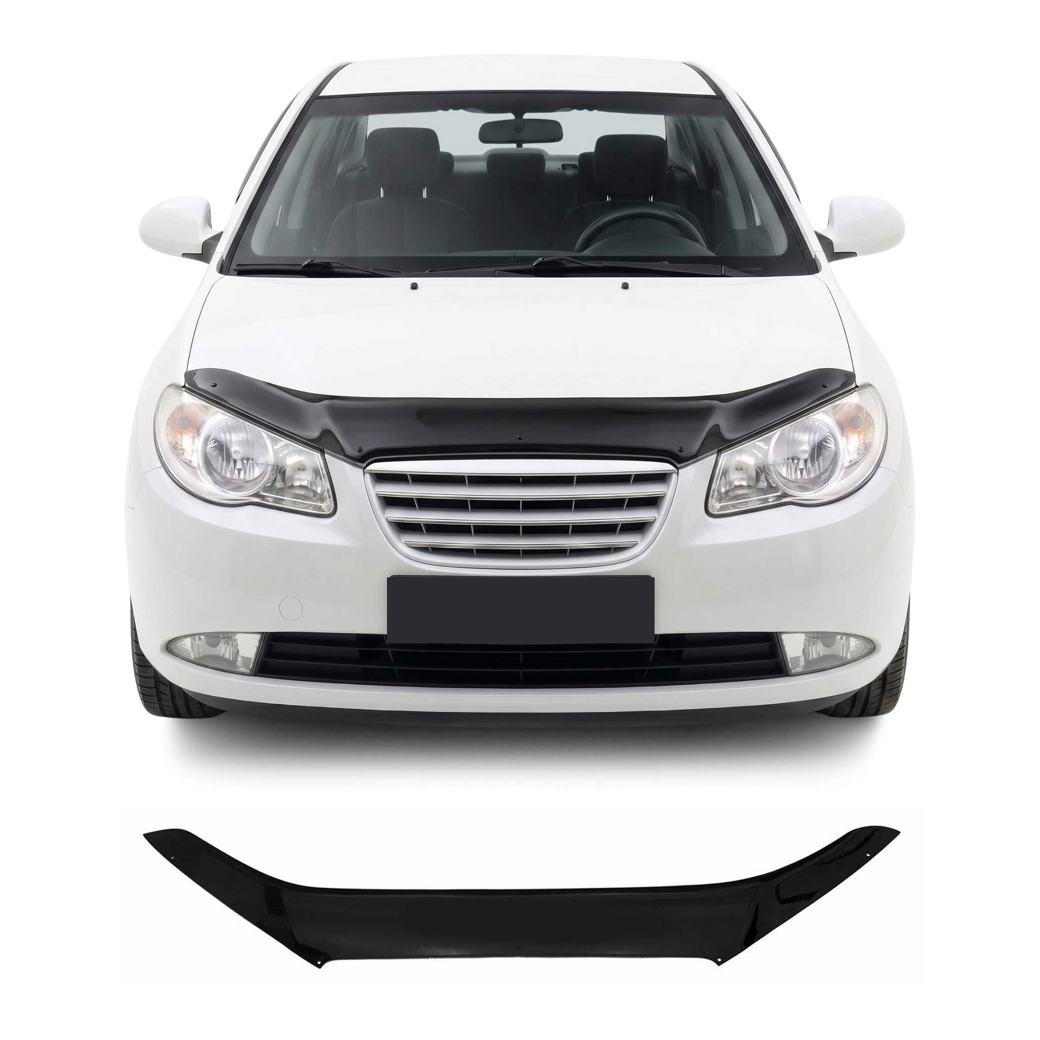 Deflector de Capó para Hyundai Elantra 2006-2011 Oscuro Brillante Acrílico