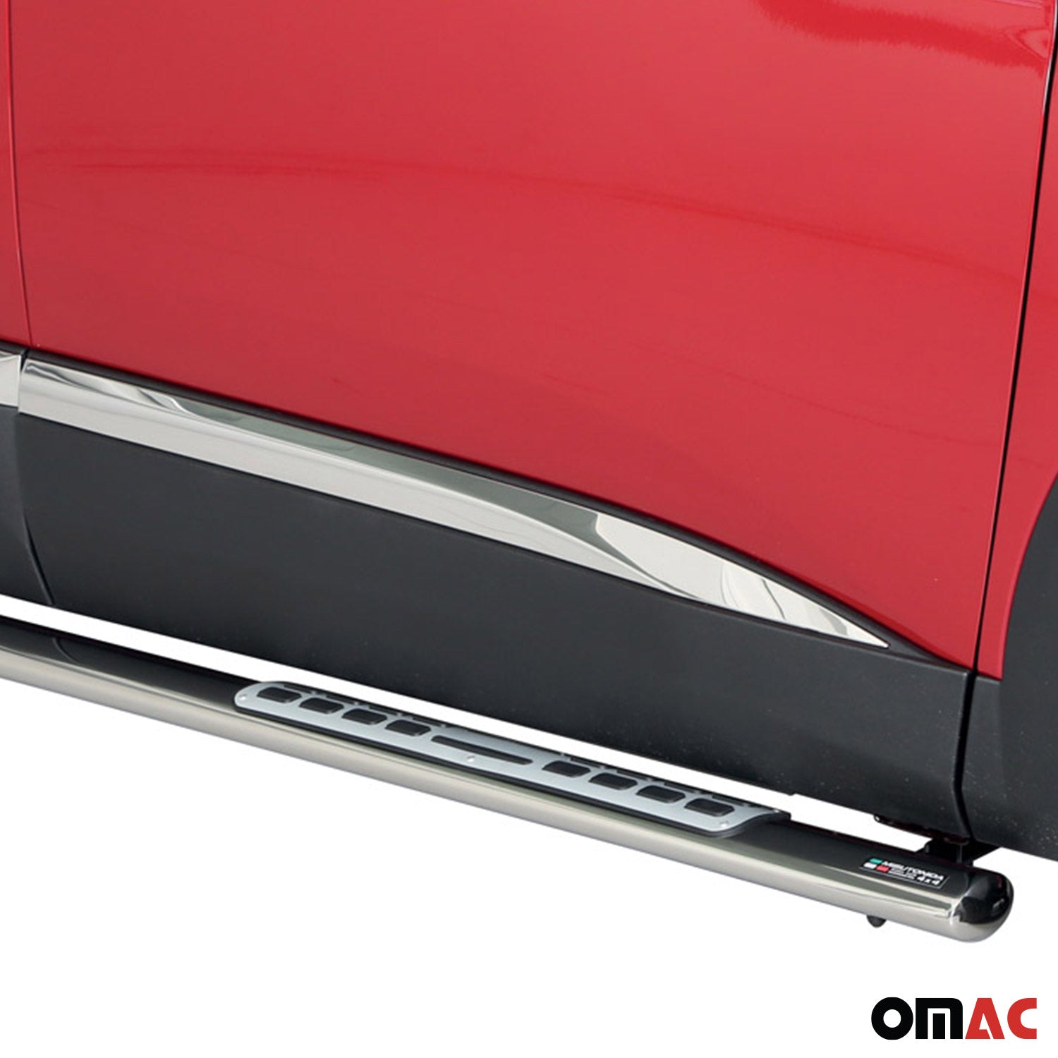 Par de Estribos Barras Laterales para Peugeot 3008 2018-2021 Plata Acero 2x