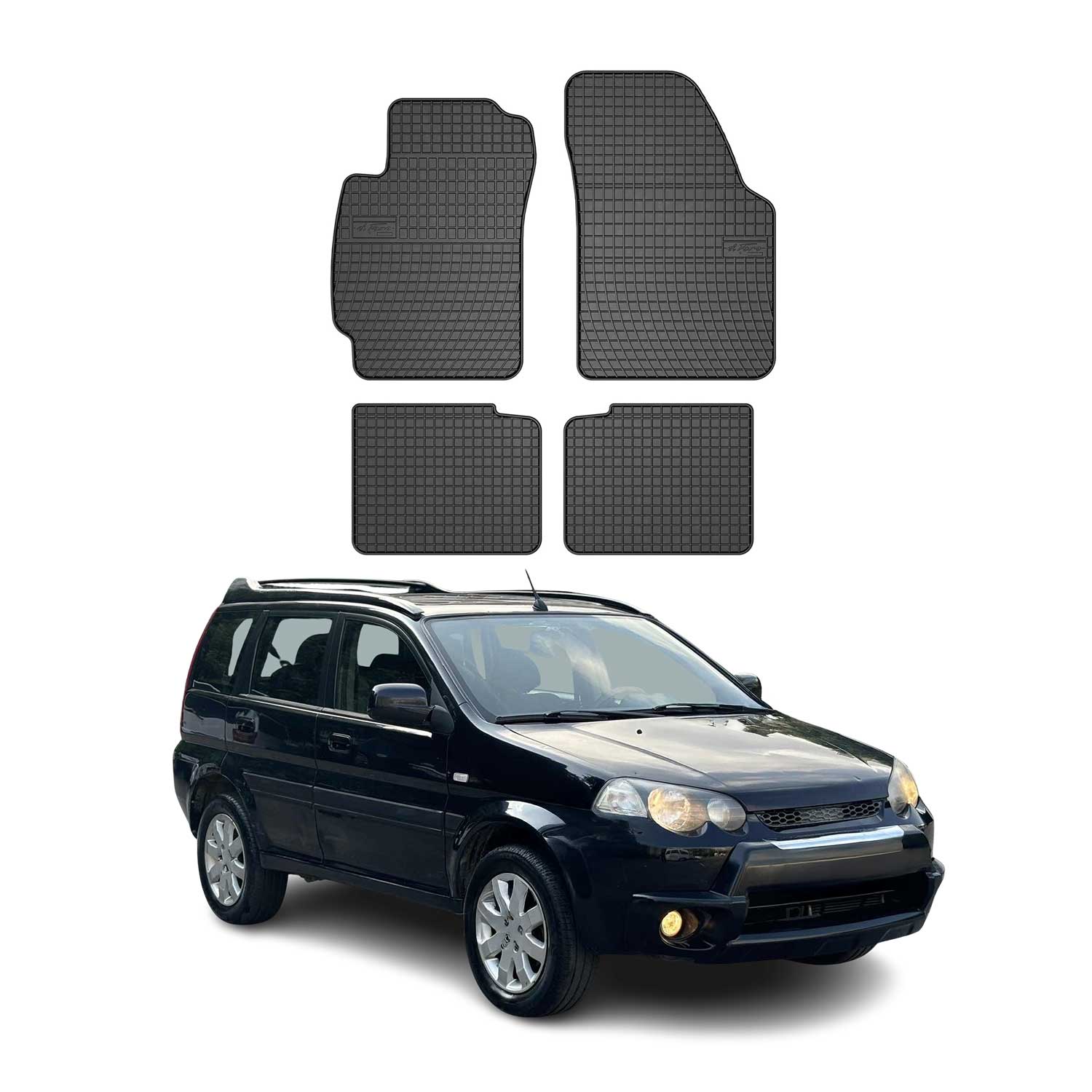 OMAC Alfombrillas De Coche para Honda HRV 5D 2000-2006 Negro Goma 4Pza