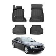 OMAC Premium Alfombrillas De Coche para BMW Serie 7 F01 corto 2008-2015 Goma 4x