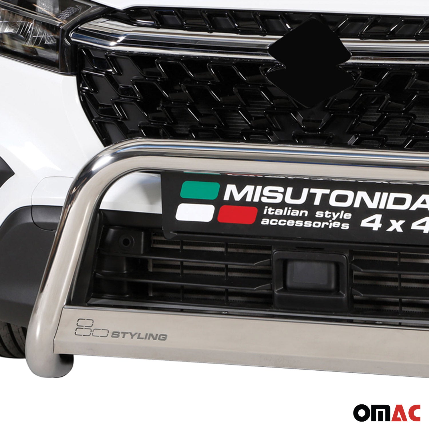 Bull Barra Frontal para Suzuki SX4 S-Cross Hybrid 2022-2025 Plata Acero