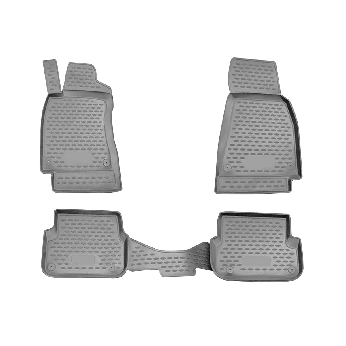 OMAC Alfombrillas De Coche para Audi A6 C6 2008-2011 Gris Goma TPE 4Pza