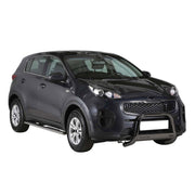 Bull Barra Frontal para Kia Sportage 2016-2018 Negro Brillante Acero