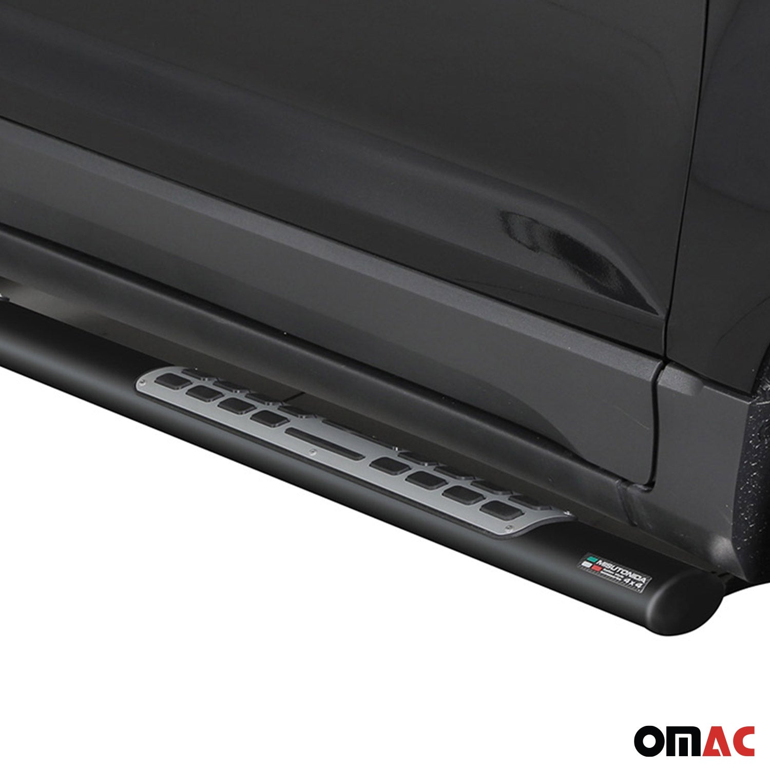 Par de Estribos Barras Laterales para Ford Ecosport 2013-2017 Negro Acero