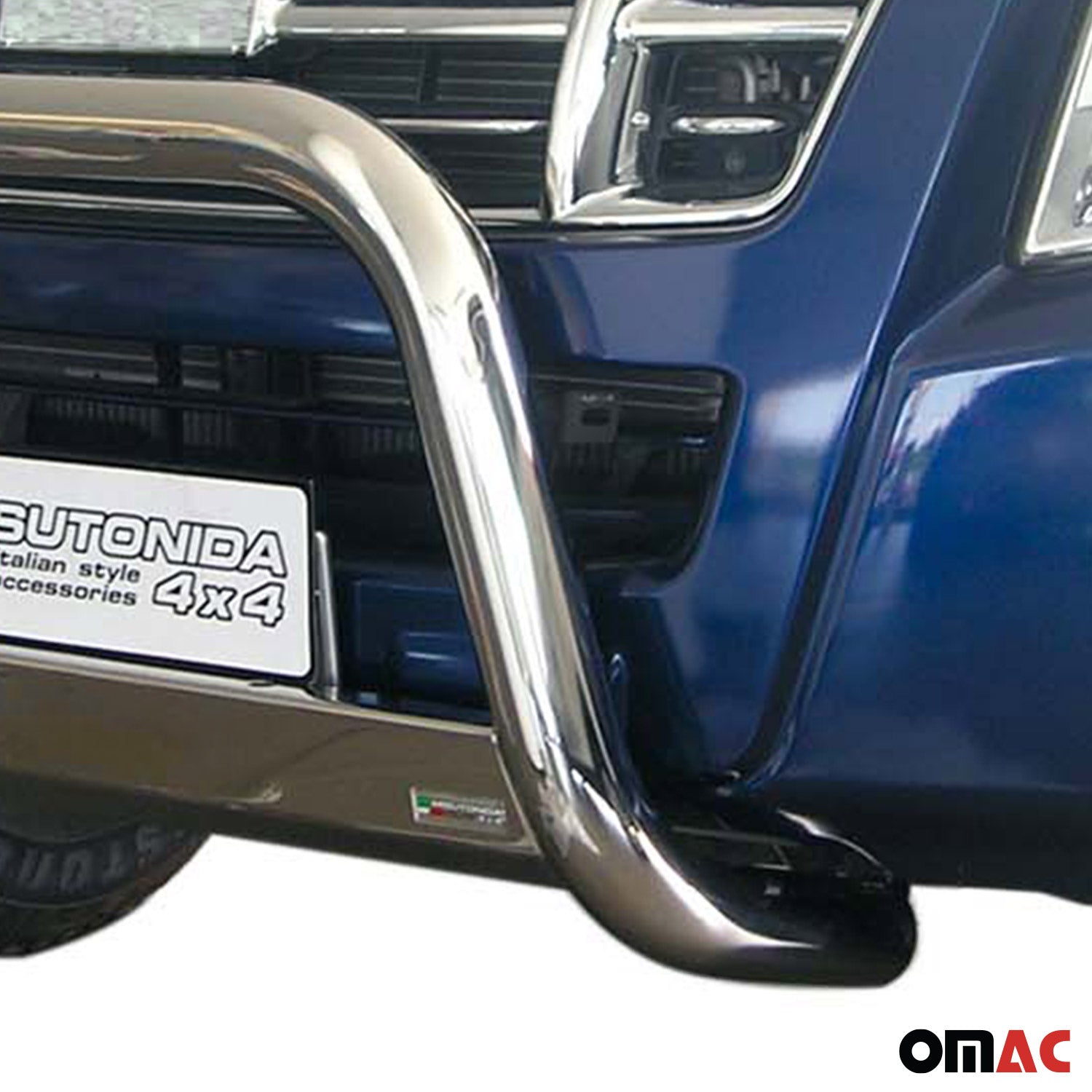 Bull Barra Frontal para Isuzu D-Max 2006-2012 Plata Brillante Acero