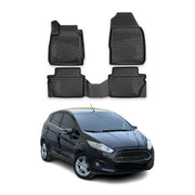 OMAC Alfombrillas De Coche para Ford Fiesta 4tür 2008-2017 Negro Goma TPE 4Pza